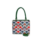 PRINTED FABRIC (GREEN)TOTE BAG